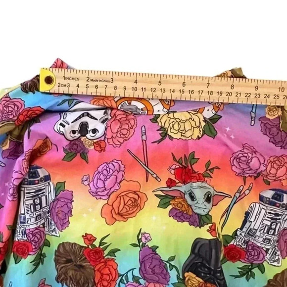 Wild Rich Kids 2 Piece Outfit youth size 11/12 floral star wars twirl skirt top - Picture 7 of 9